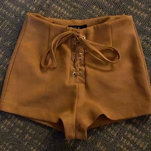 Suede shorts
